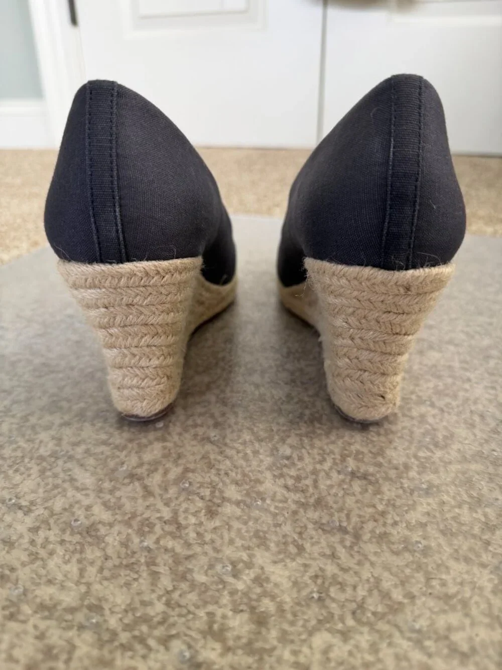 J. Crew Canvas Espadrille Wedge | Navy | Size 8.5